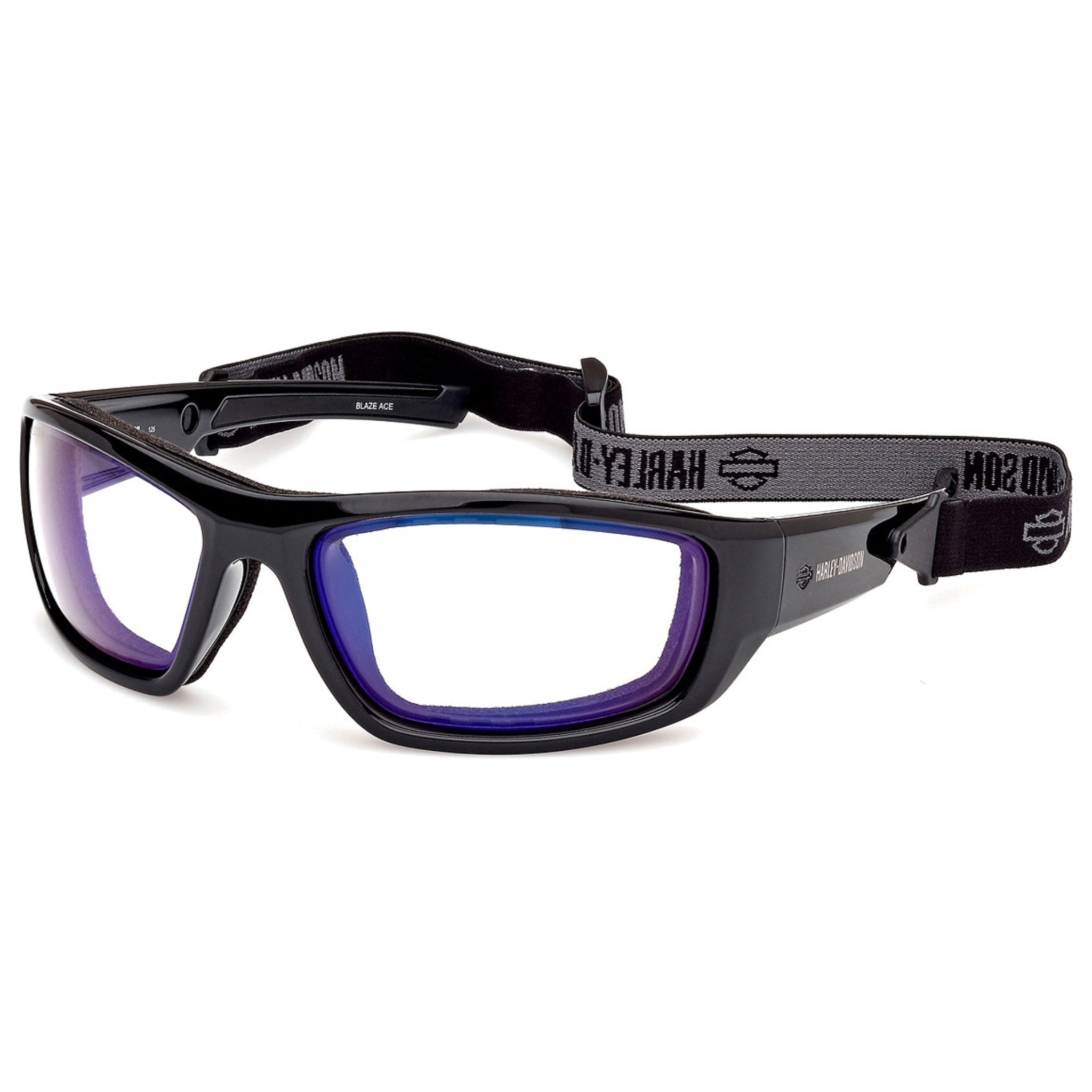 Lunettes De Soleil Harley-Davidson Marcolin Blaze ACE - Teinte Ambre Améliorée - Noir Brillant - Neuf Avec étiquettes