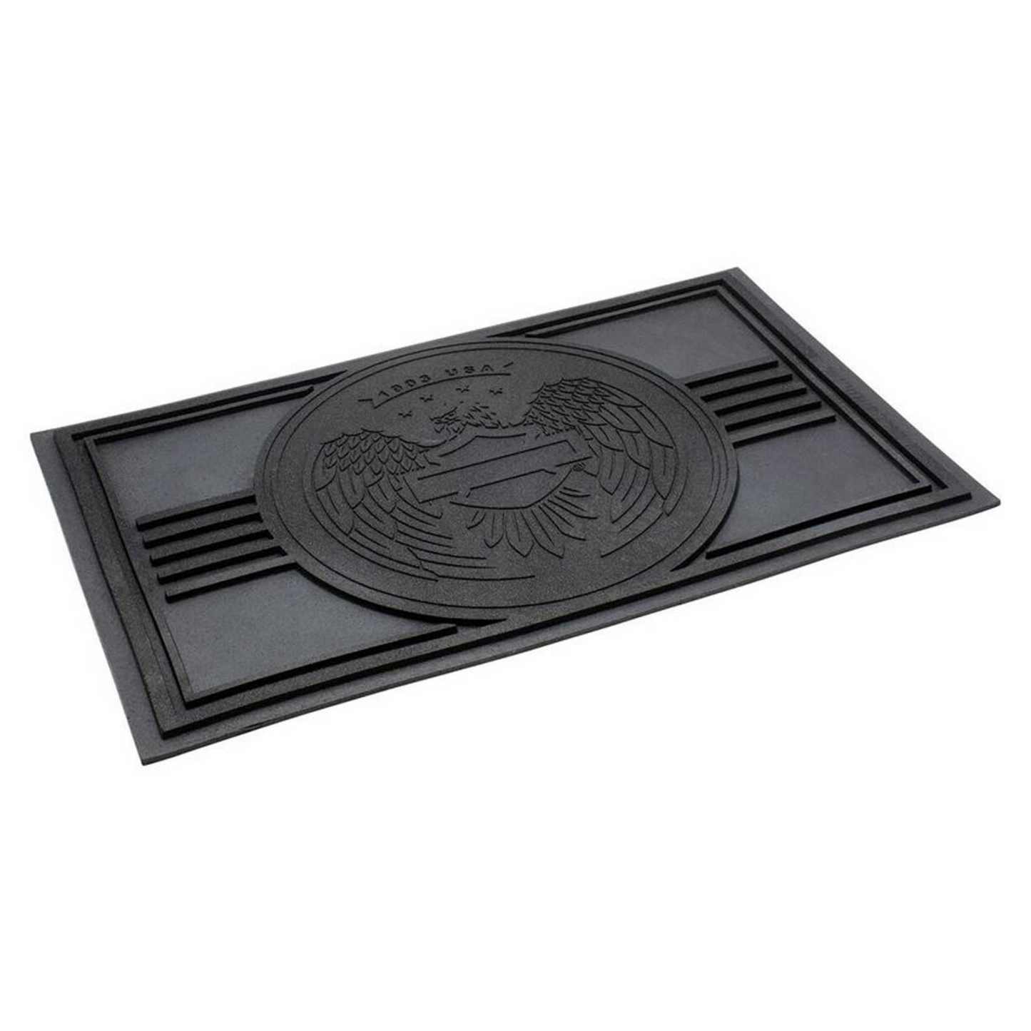 Harley-Davidson® Open Bar & Shield Eagle Entry Mat - Durable Rubber - Black