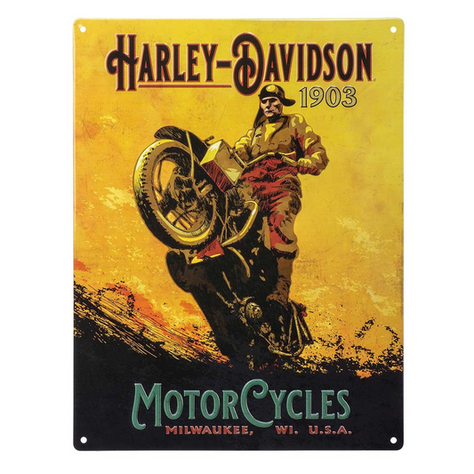 Harley-Davidson® Embossed Tin Sign - Hillclimber