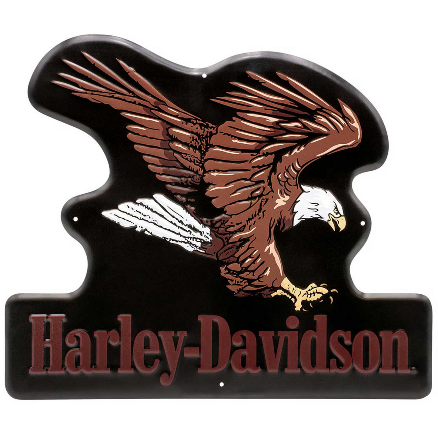 Harley-Davidson® Embossed Tin Sign - Swooping Eagle Graphic