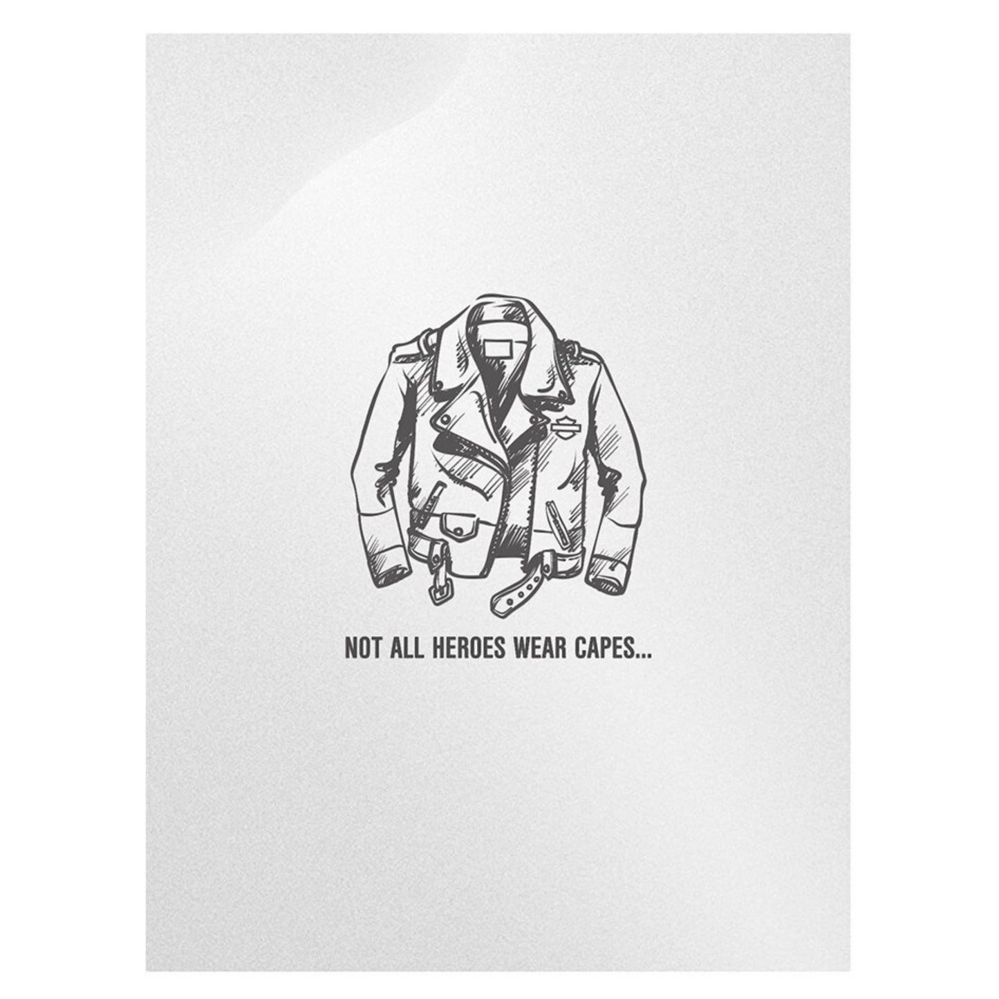 Harley-Davidson® Fathers Day Card - Not All Heroes Wear Capes