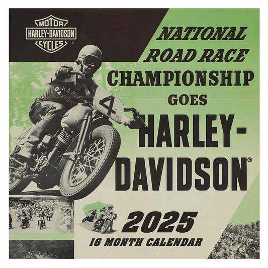 Harley-Davidson® 2025 National Race Day Poster Mini Wall Calendar – 7" x 7"