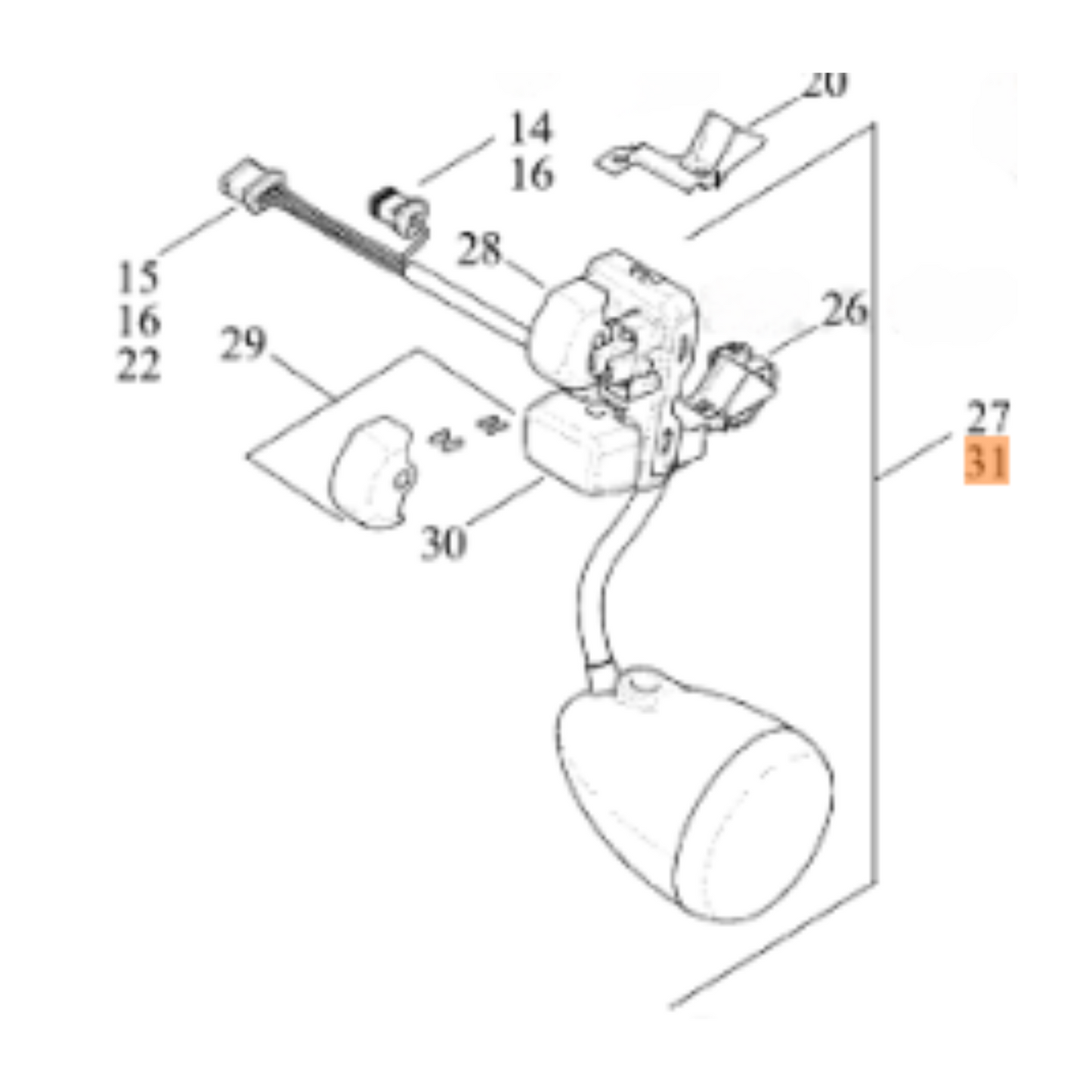 Harley-Davidson® Hand Control Switch Assembly Right -  '16-'17 Dyna