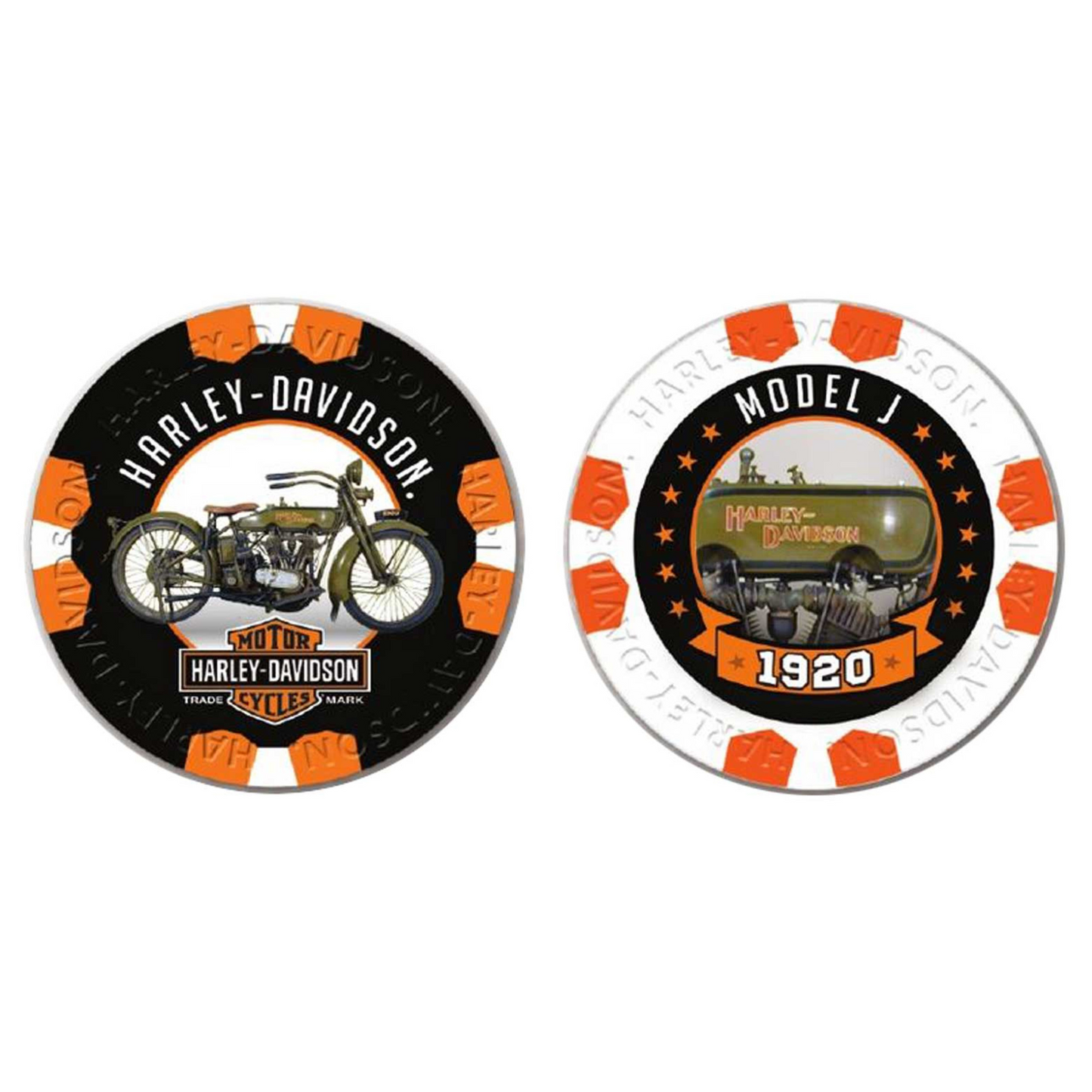 Harley-Davidson® Vintage Series 5 - 1920 Model J Collectible Poker Chips