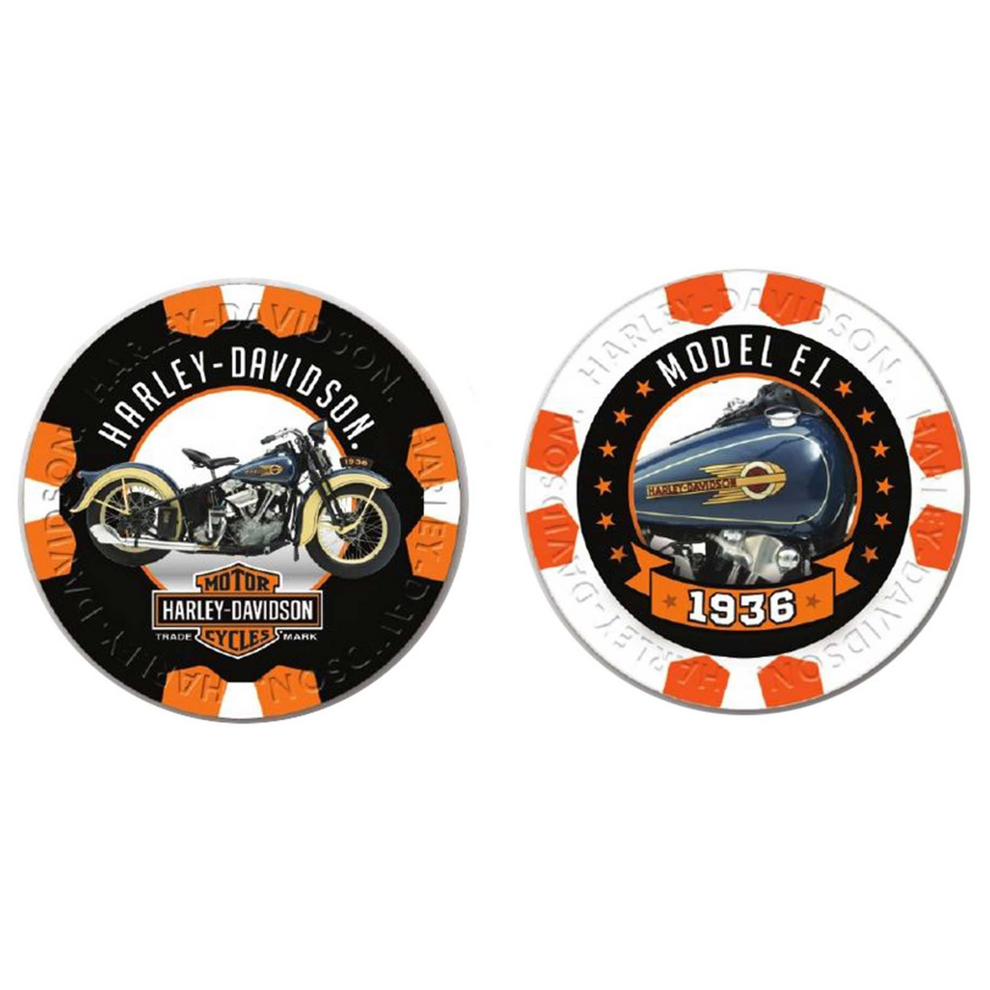 Harley-Davidson® Vintage Series 8 - 1936 Model EL Collectible Poker Chips