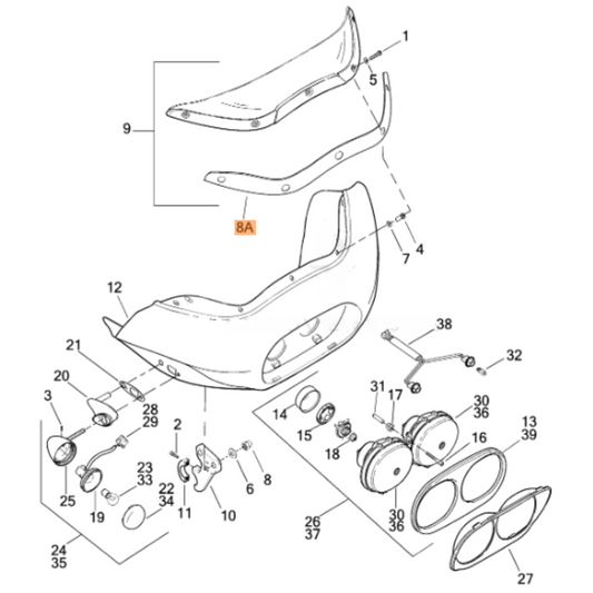 Harley-Davidson® Wind Deflector Gasket - '09 CVO Road Glide