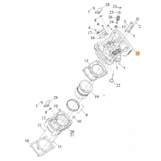 Harley-Davidson® Rear Cylinder Head - XG500