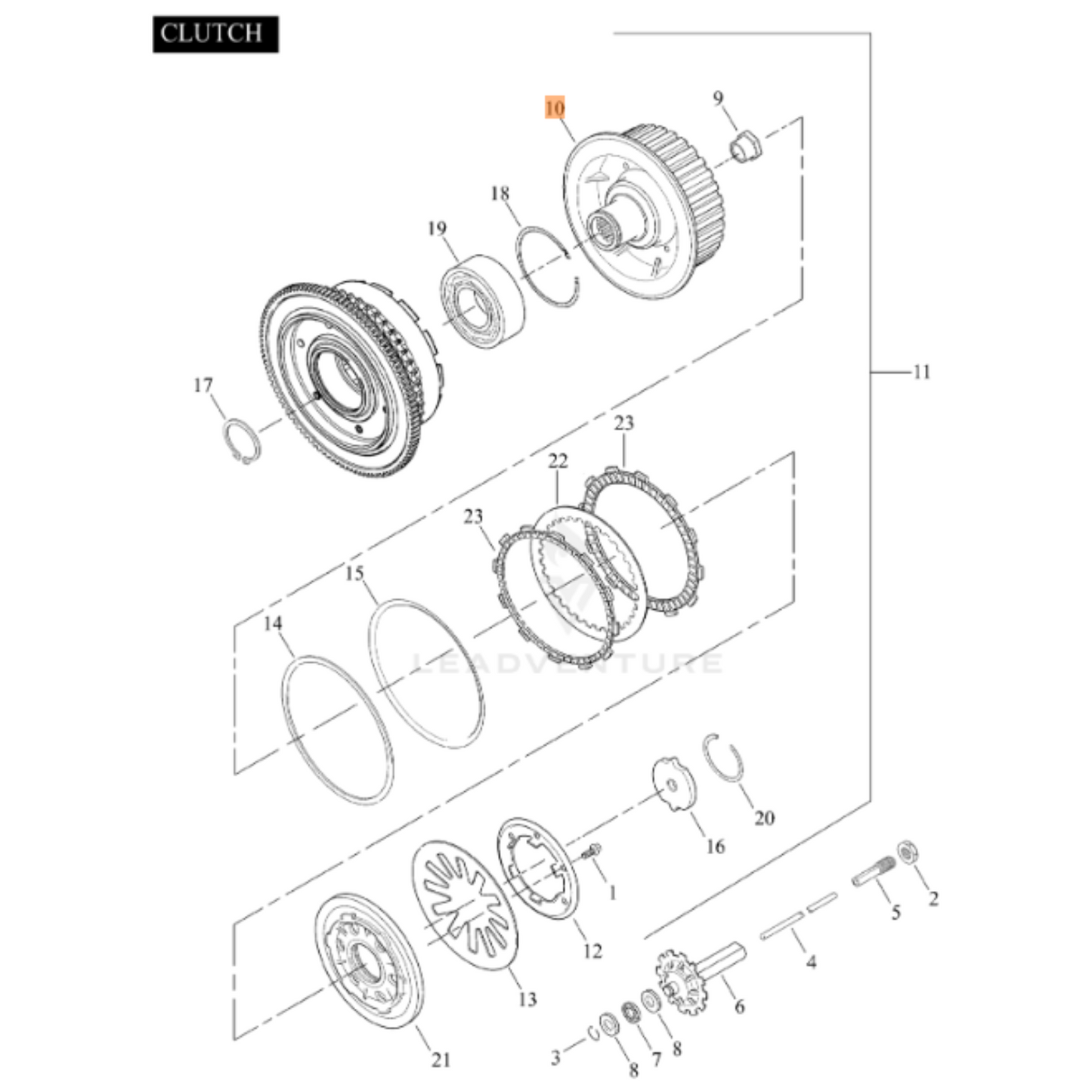 Harley-Davidson® Clutch Hub - Twin Cam '07-'10