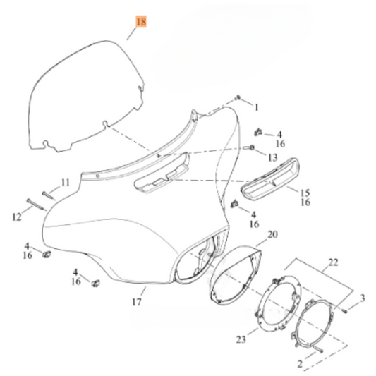 Harley-Davidson® Original Equipment Windshield - '23-'24 Ultra