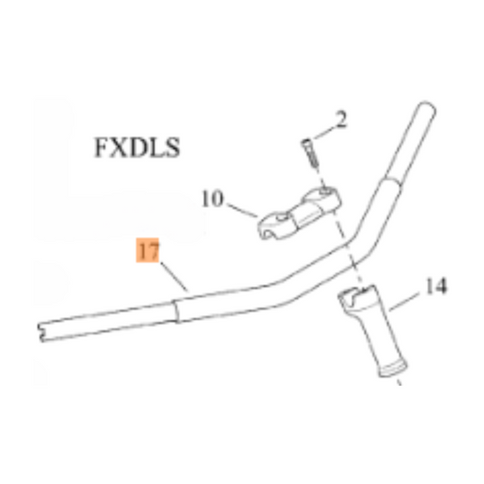 Harley-Davidson® Original Handle Bars - '16-'17 Dyna Low Rider S