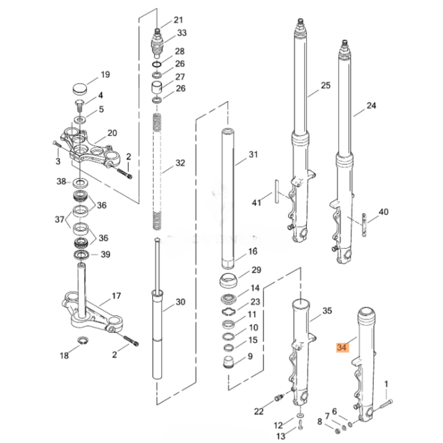 Harley-Davidson® Right Side Fork Slider - '00-'03 FXDX & FXDXT