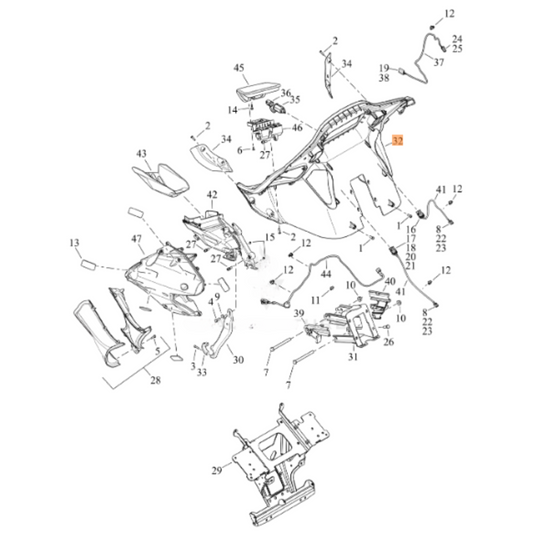 Harley-Davidson® Inner Fairing - '19-'23 Road Glide Models