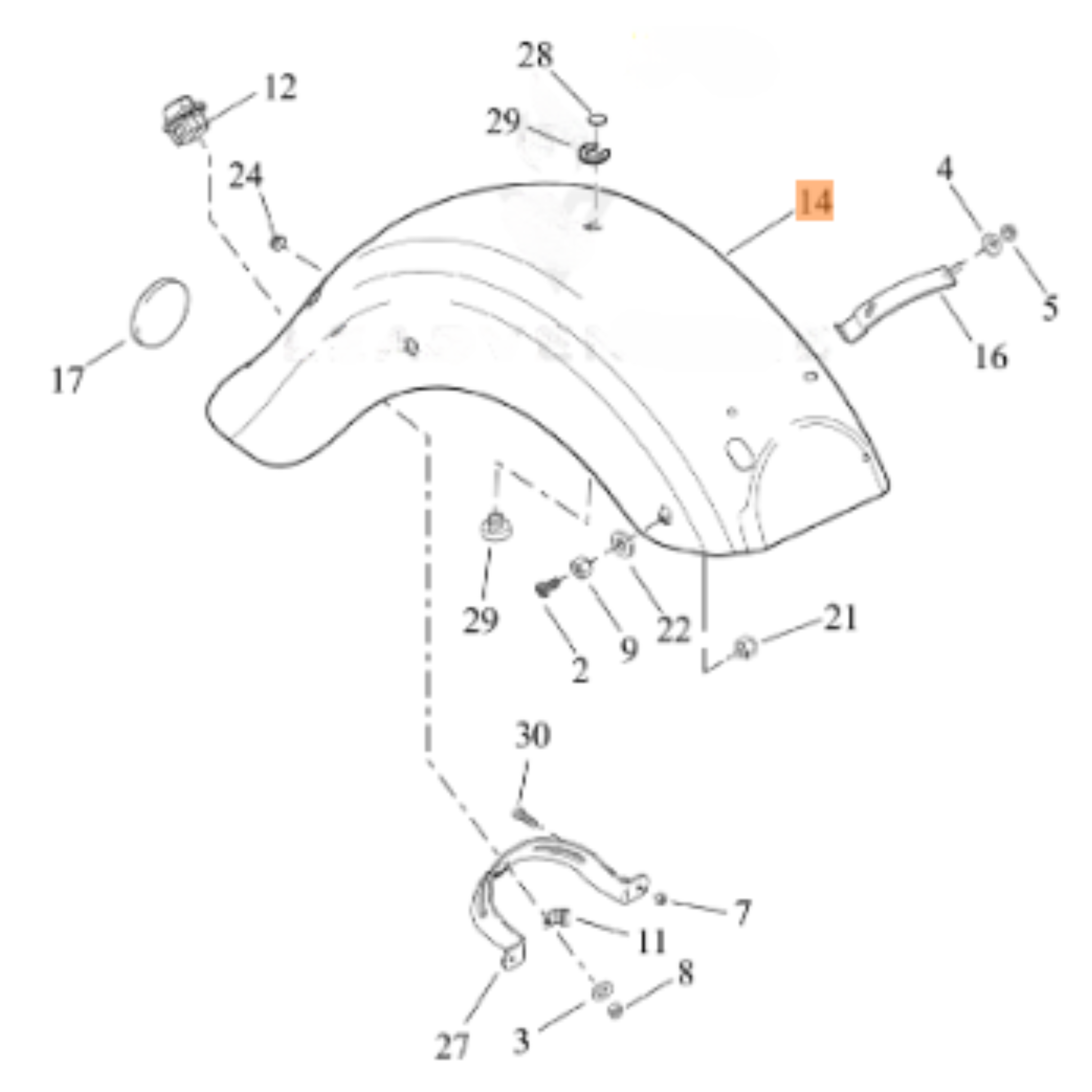 Harley-Davidson® Rear Fender - Primed - '19-'23 Ultra, Limited & ST To ...