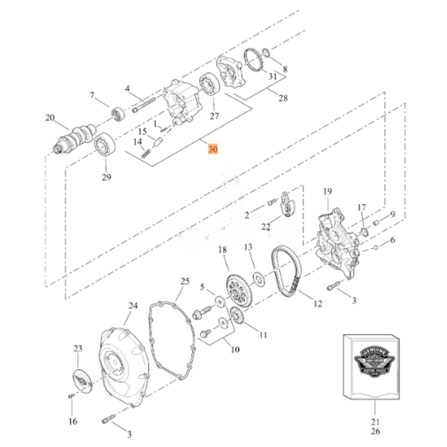 Harley-Davidson® Original Oil Pump - '18-'19 Milwaukee-Eight Models