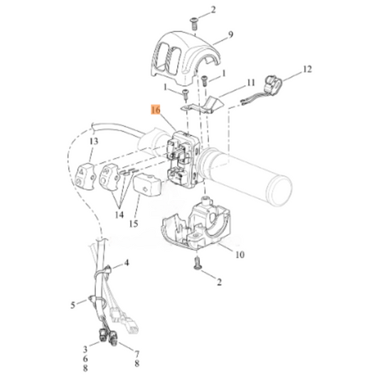 Harley-Davidson® Right Side Hand Control Module - Milwaukee-Eight Softail Models