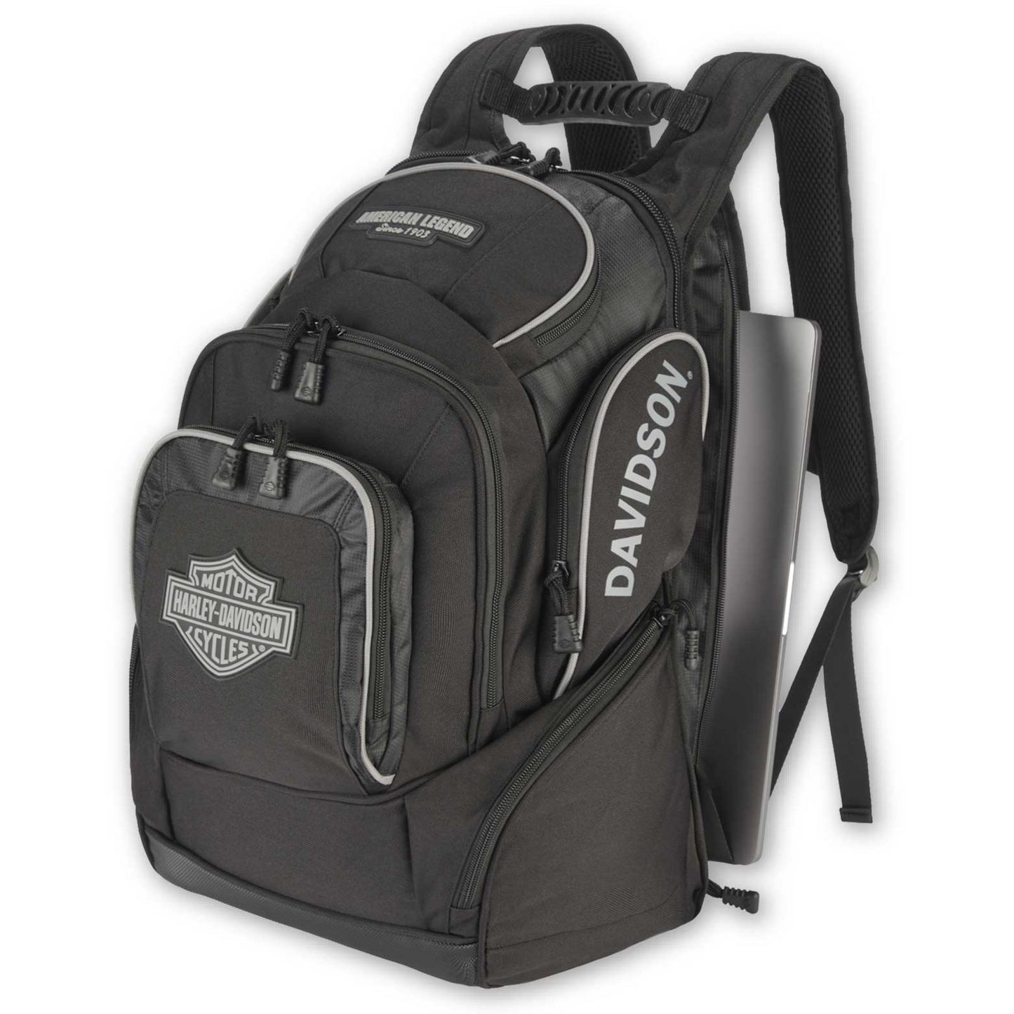 Harley-Davidson® Rugged High-Density Polyester 'Legend' Backpack - Black