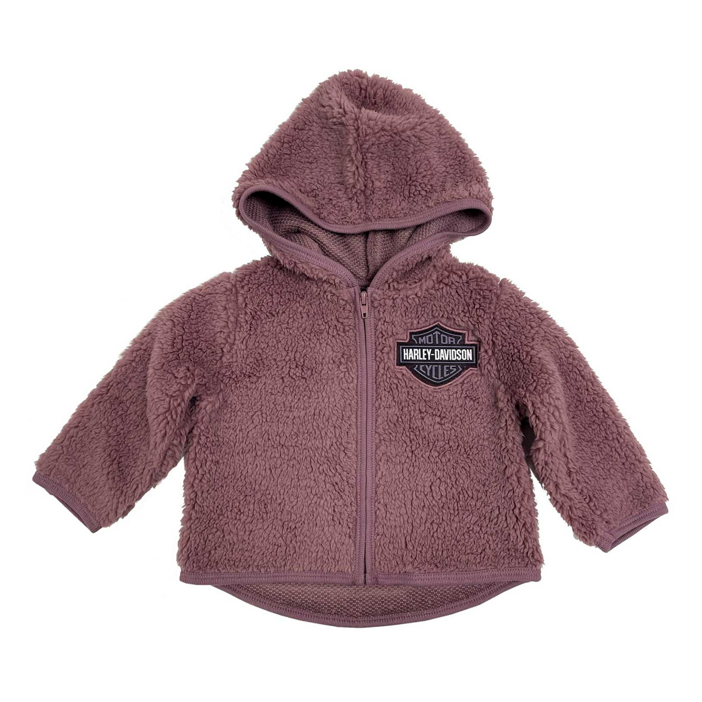 Harley-Davidson® Girls' Bar & Shield Sherpa Hooded Zip Jacket - Purple