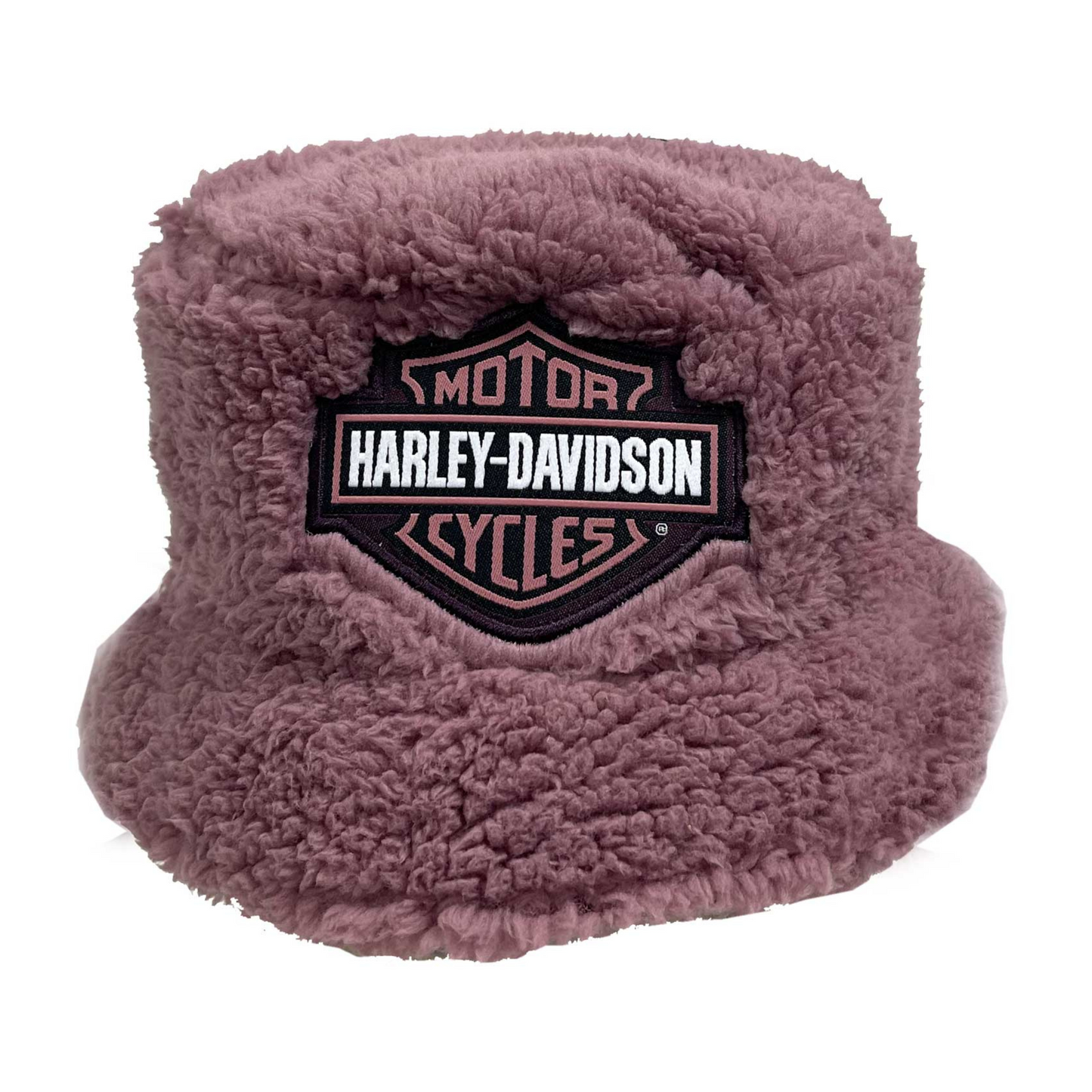 Harley-Davidson® Girls' Newborn Sherpa Bar & Shield Bucket Hat - Purple