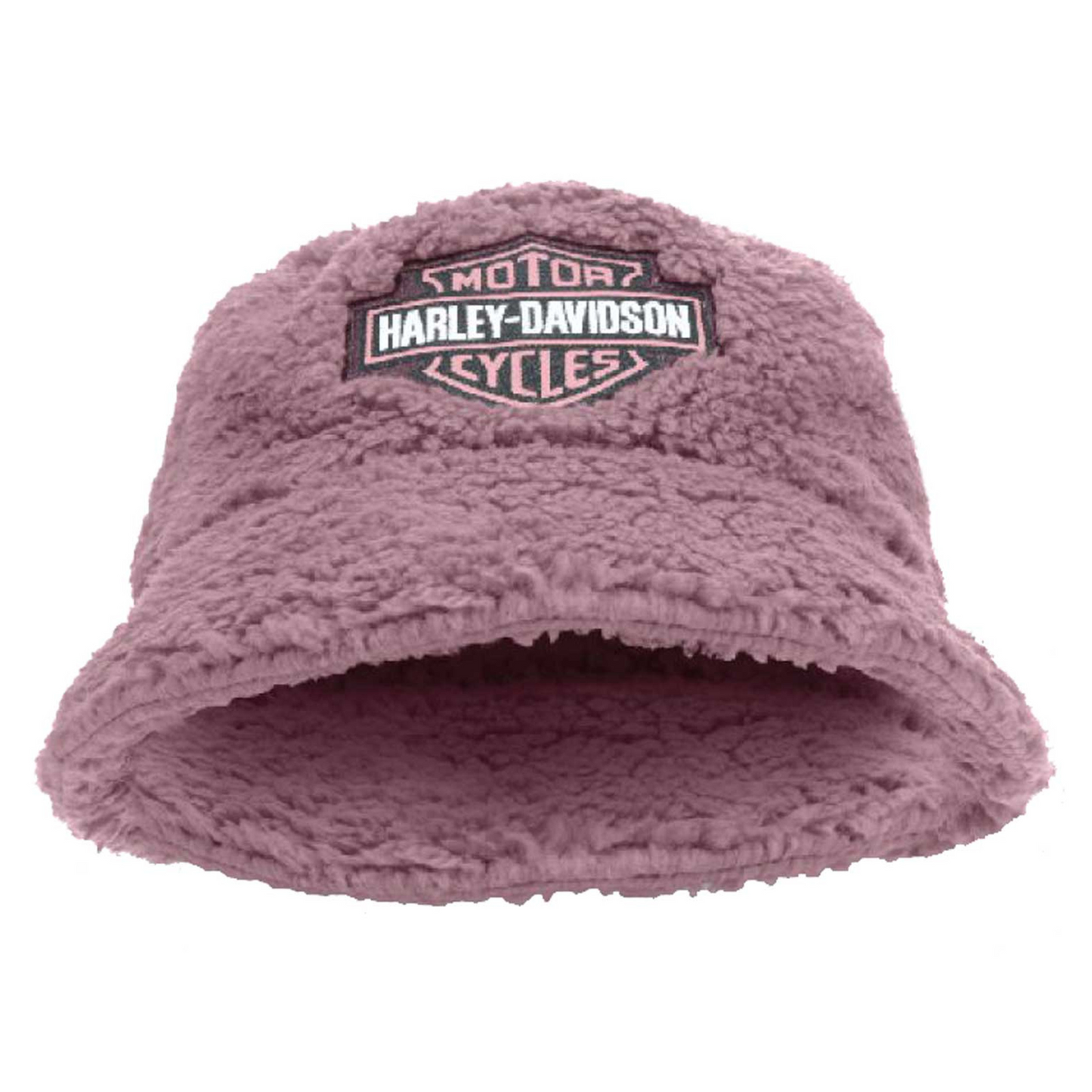 Harley-Davidson® Girls' Newborn Sherpa Bar & Shield Bucket Hat - Purple