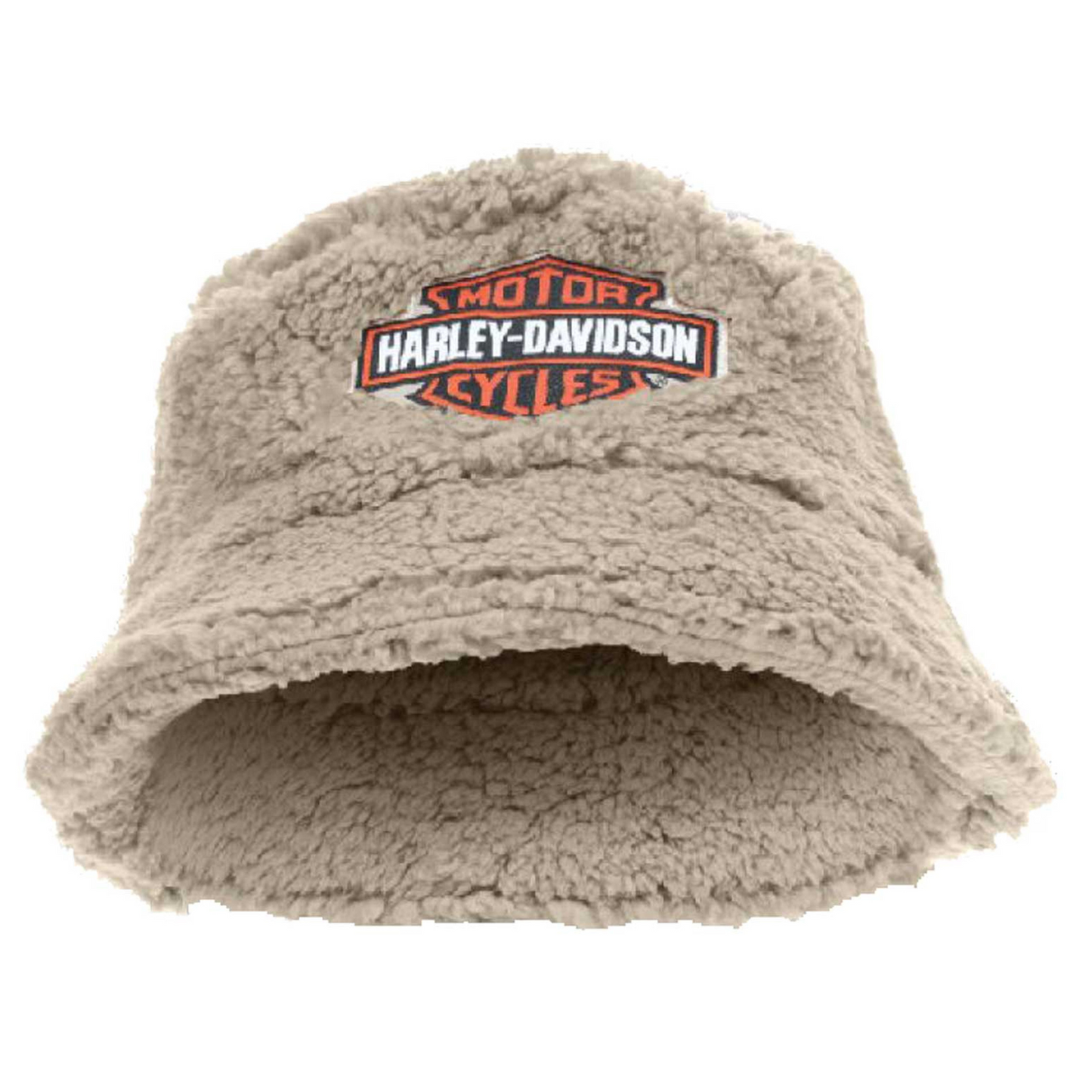 Harley-Davidson® Boys' Stylish Sherpa Bar & Shield Patch Bucket Hat - Tan