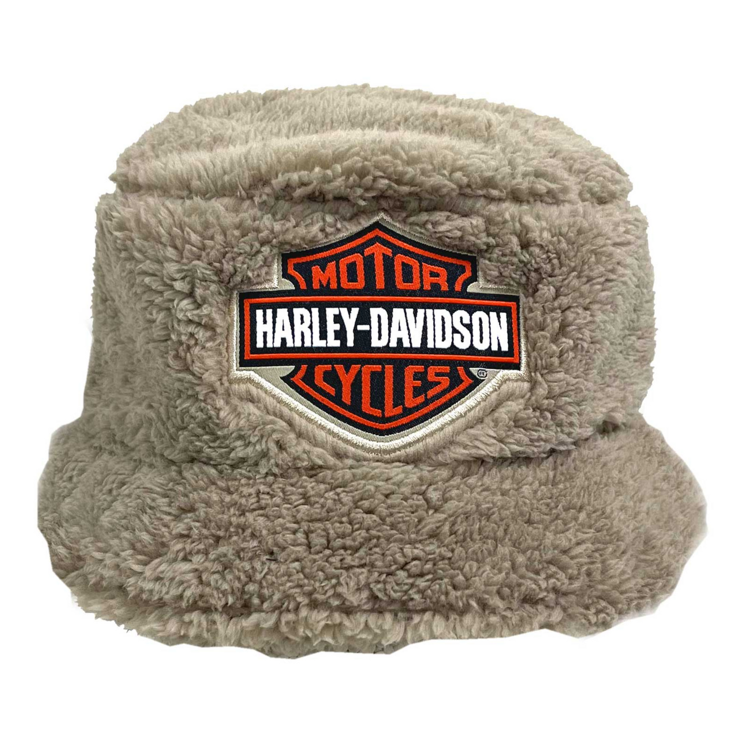 Harley-Davidson® Boys' Stylish Sherpa Bar & Shield Patch Bucket Hat - Tan