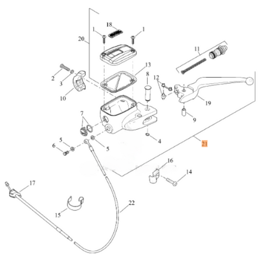 Harley-Davidson® Hydraulic Clutch Master Cylinder - '16 Fat Boy S & Slim S