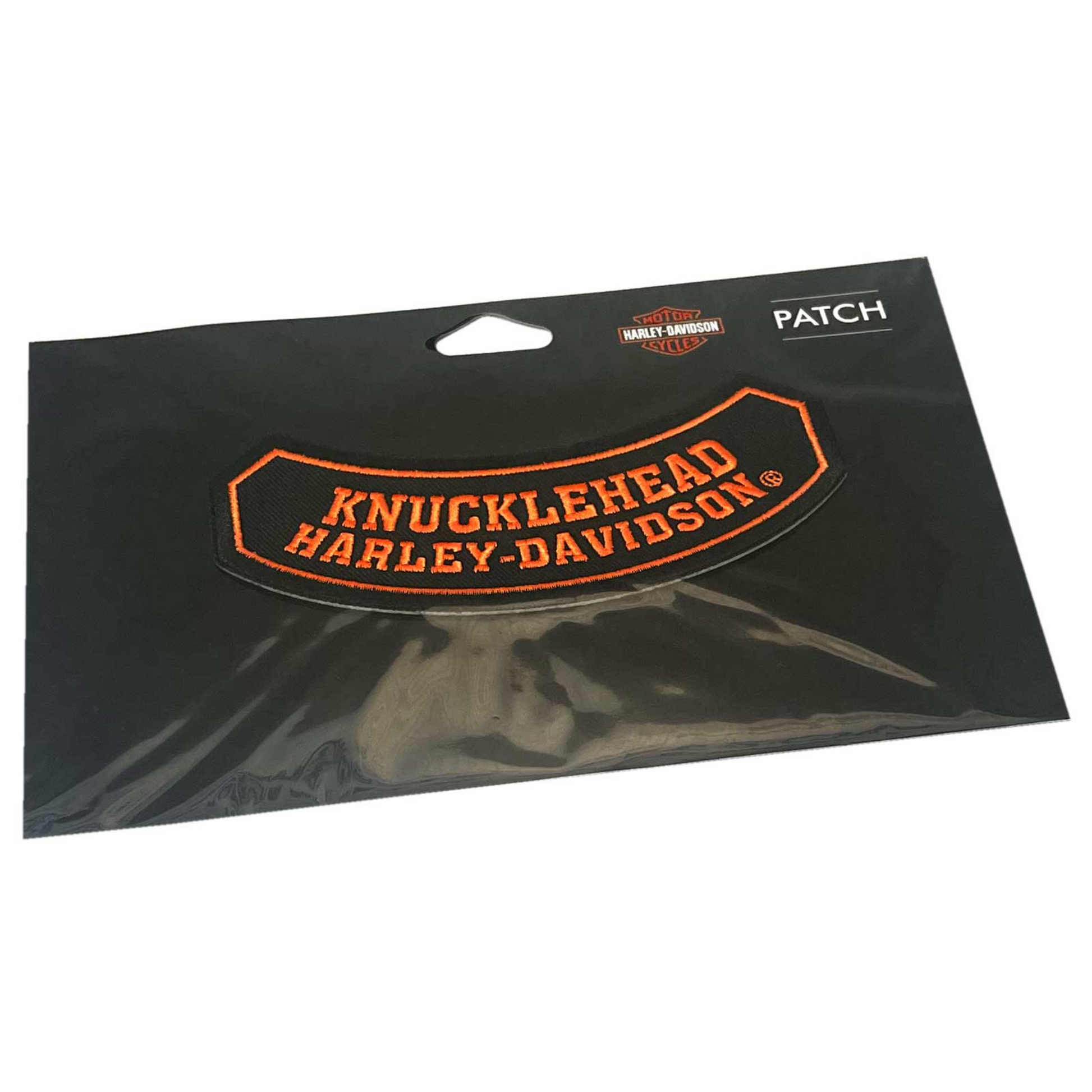 Knucklehead Emblems Harley-Davidson® 5 in. Embroidered Knucklehead Rocker Emblem Sew-On Pa ...