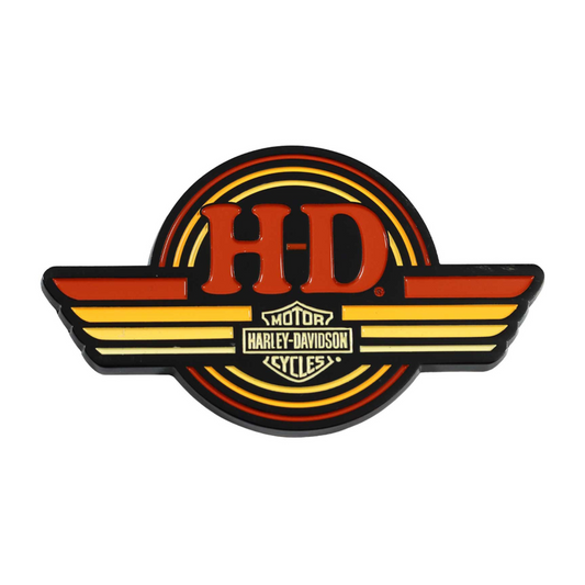 Harley-Davidson® 3 in. Retro Stripes Metal Magnet - Black Finish
