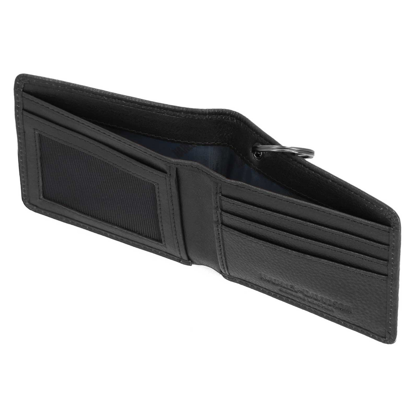 Harley-Davidson® Men's Embossed Eagle Billfold Chain RFID Wallet - Black