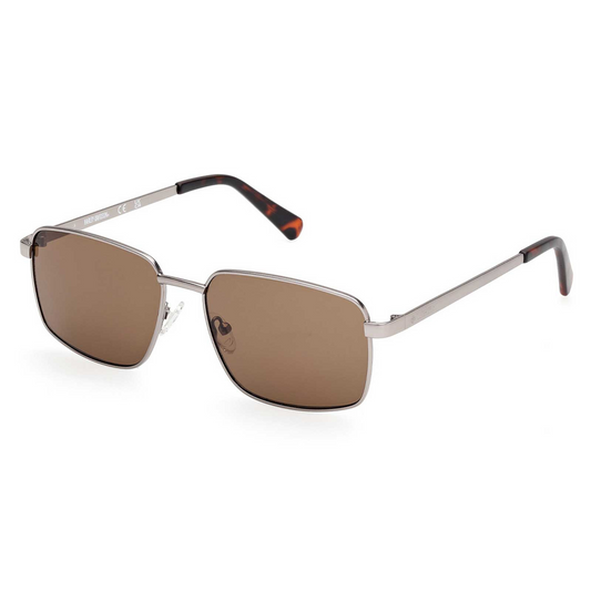 Harley-Davidson® Men's Square Metal Sunglasses - Matte Gunmetal & Brown Lenses