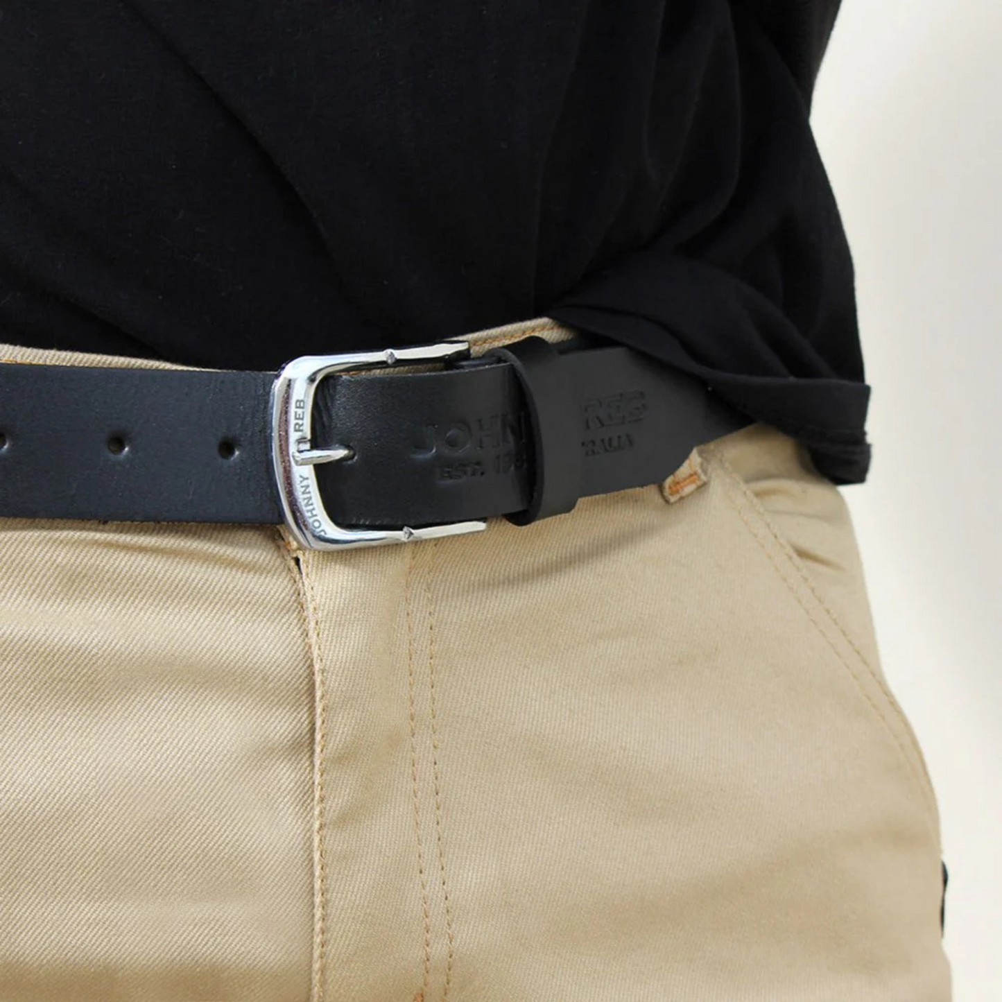 Johnny Reb - 1984 Leather Belt - Black