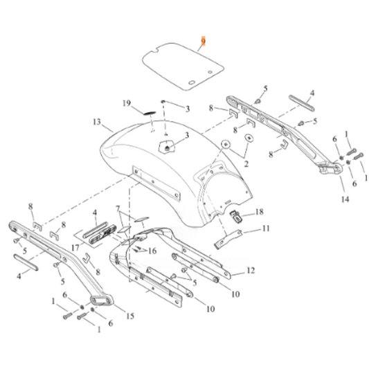 Harley-Davidson® Protective Tape - Rear Fender - '18-'25 Fat Boy & Breakout
