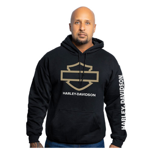 Gasoline Alley Harley-Davidson® Dealer Hoodie - B&S Gold Outline