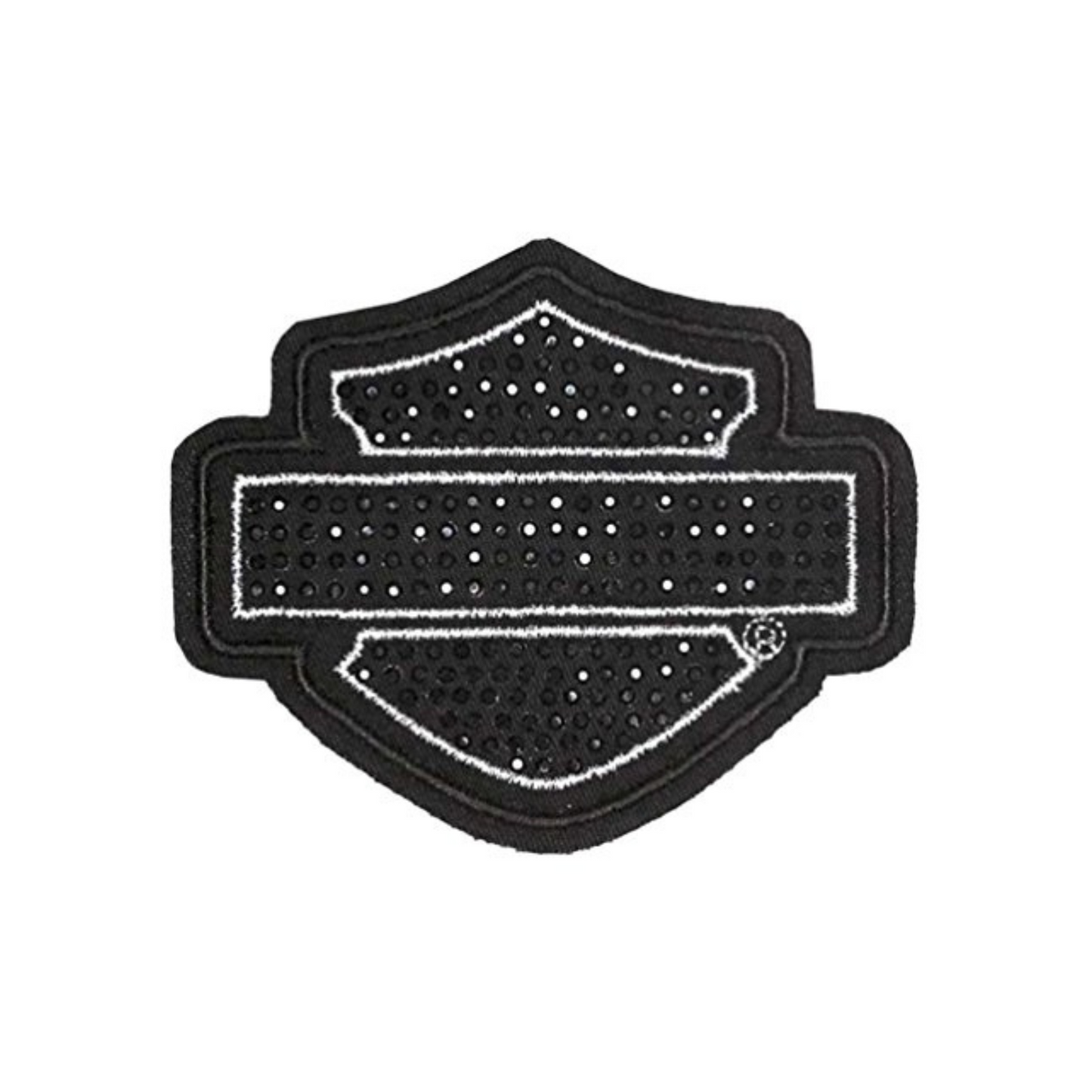 Harley-Davidson® 3 in. Embroidered Studded Emblem Sew-On Patch - Black