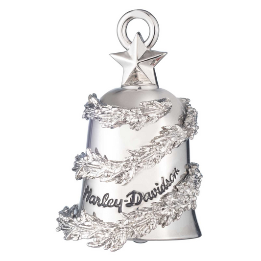 Harley-Davidson® Evergreen Star H-D Logo Ride Bell - Silver Plated Brass