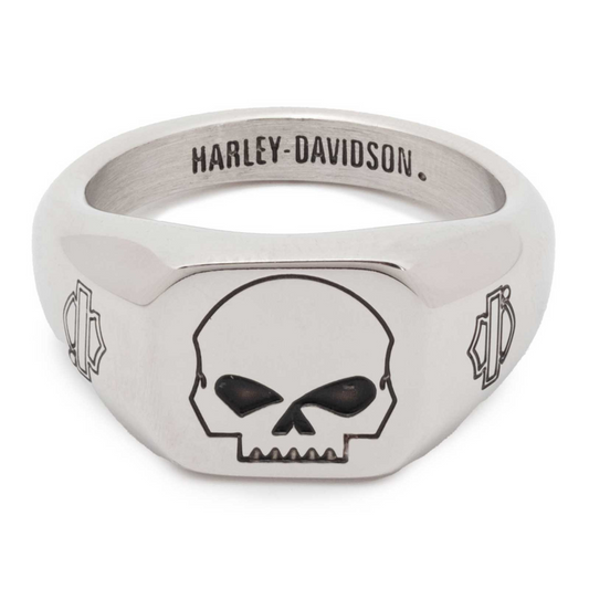 Harley-Davidson® Women's Open Bar & Shield® Logo Ring - Sterling Silver