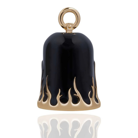 Black & Gold Flames Ride Bell