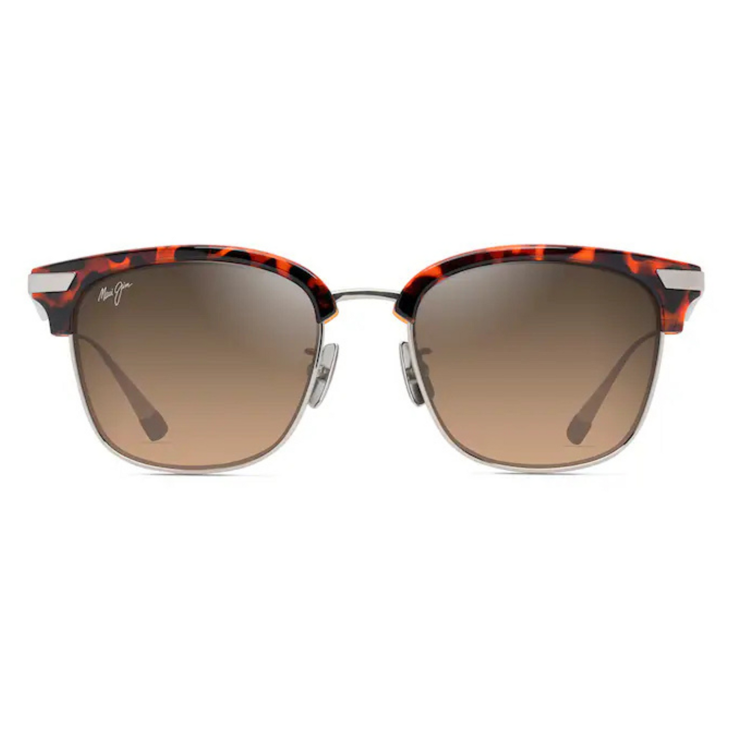 Maui Jim - Kalaunu Polarised Sunglasses - Shiny Red Havana with Silver