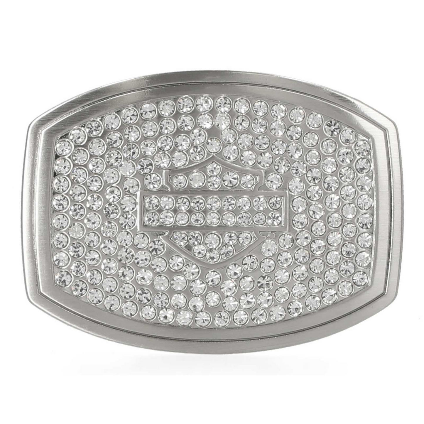 Harley-Davidson® Women's Bar & Shield Embellished Belt Buckle – Brushed Nickle