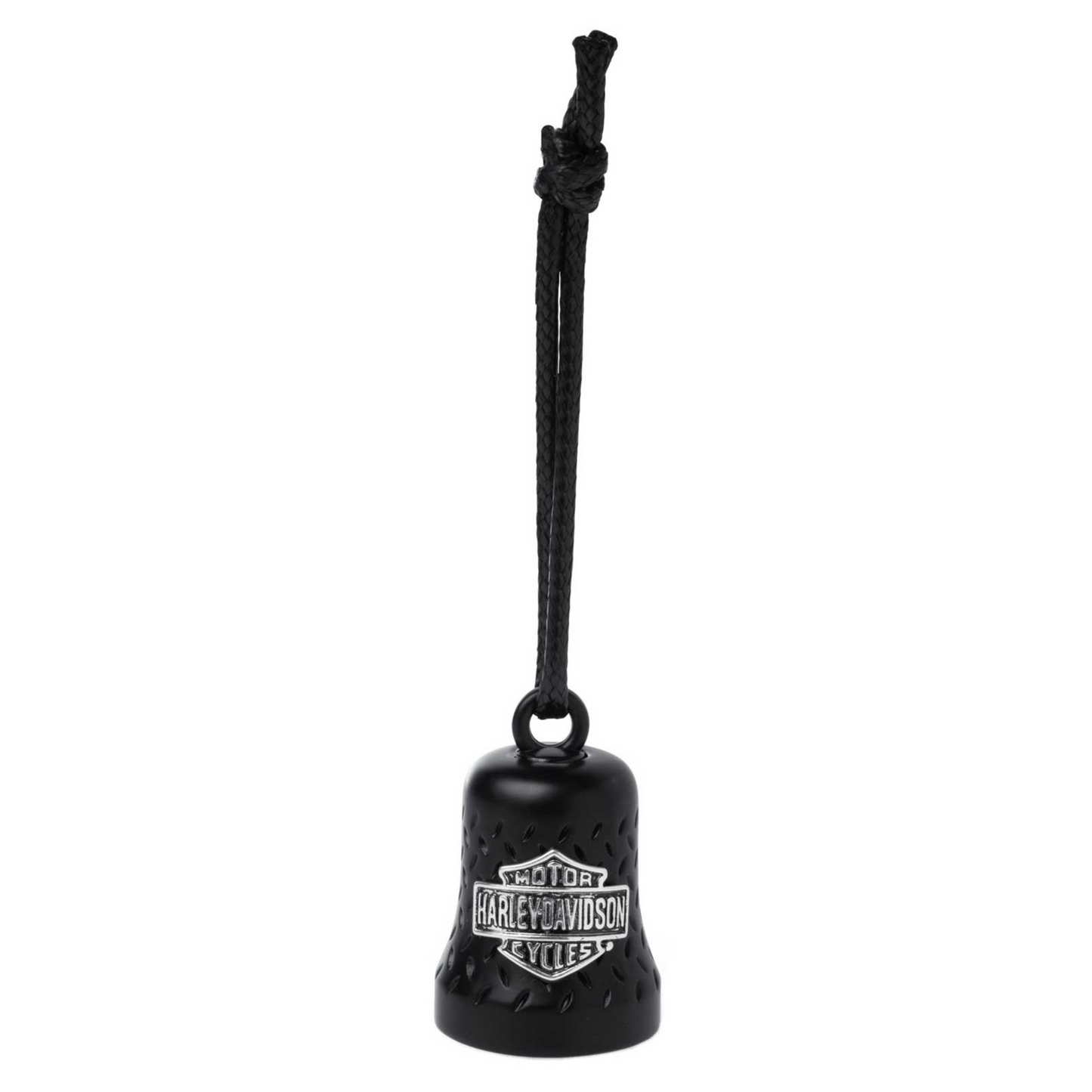 Harley-Davidson® HD Engraved Silver Willie G Skull Logo Ride Bell With Tie - Black