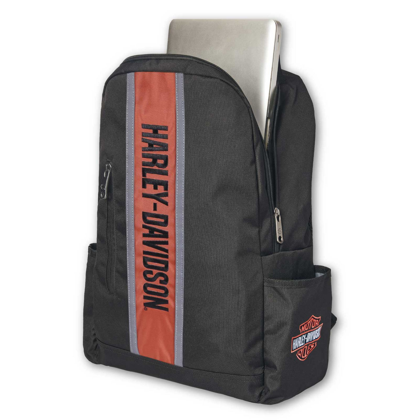 Harley-Davidson® Classic Iconic H-D Sport Stripe Backpack - Rugged Polyester Black