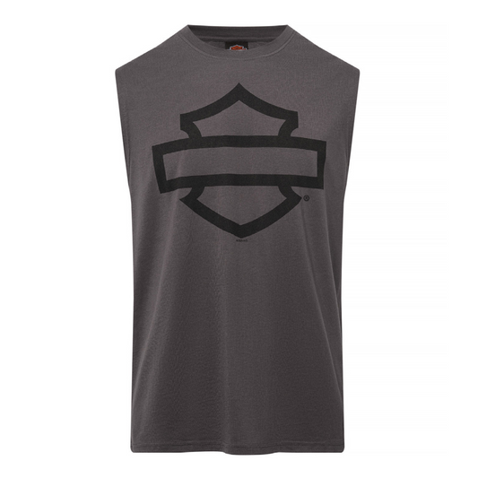 Gasoline Alley Harley-Davidson® Outline B&S Dealer Muscle Tee - Dark Grey
