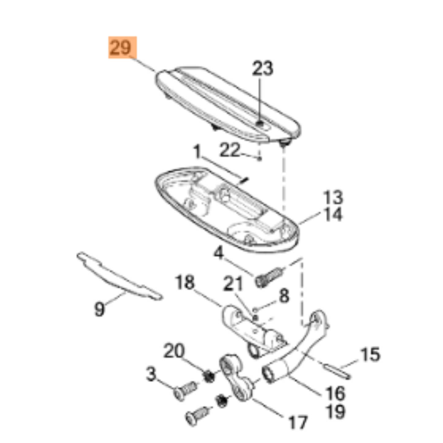 Harley-Davidson® Right Side Passenger Footboard Insert - CVO Ultra & Limited '13 & '14