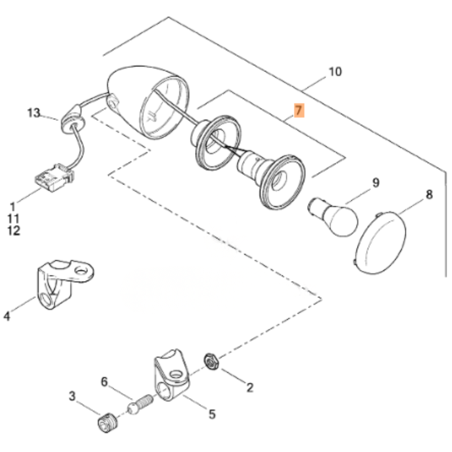 Harley-Davidson® Front Turn Signal Socket Assembly - USA Models - '05-'23