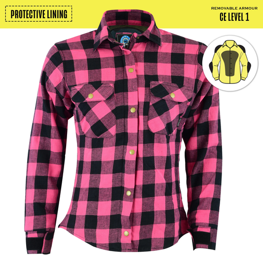 Johnny Reb - Women's Waratah Protective Shirt - Pink & Black