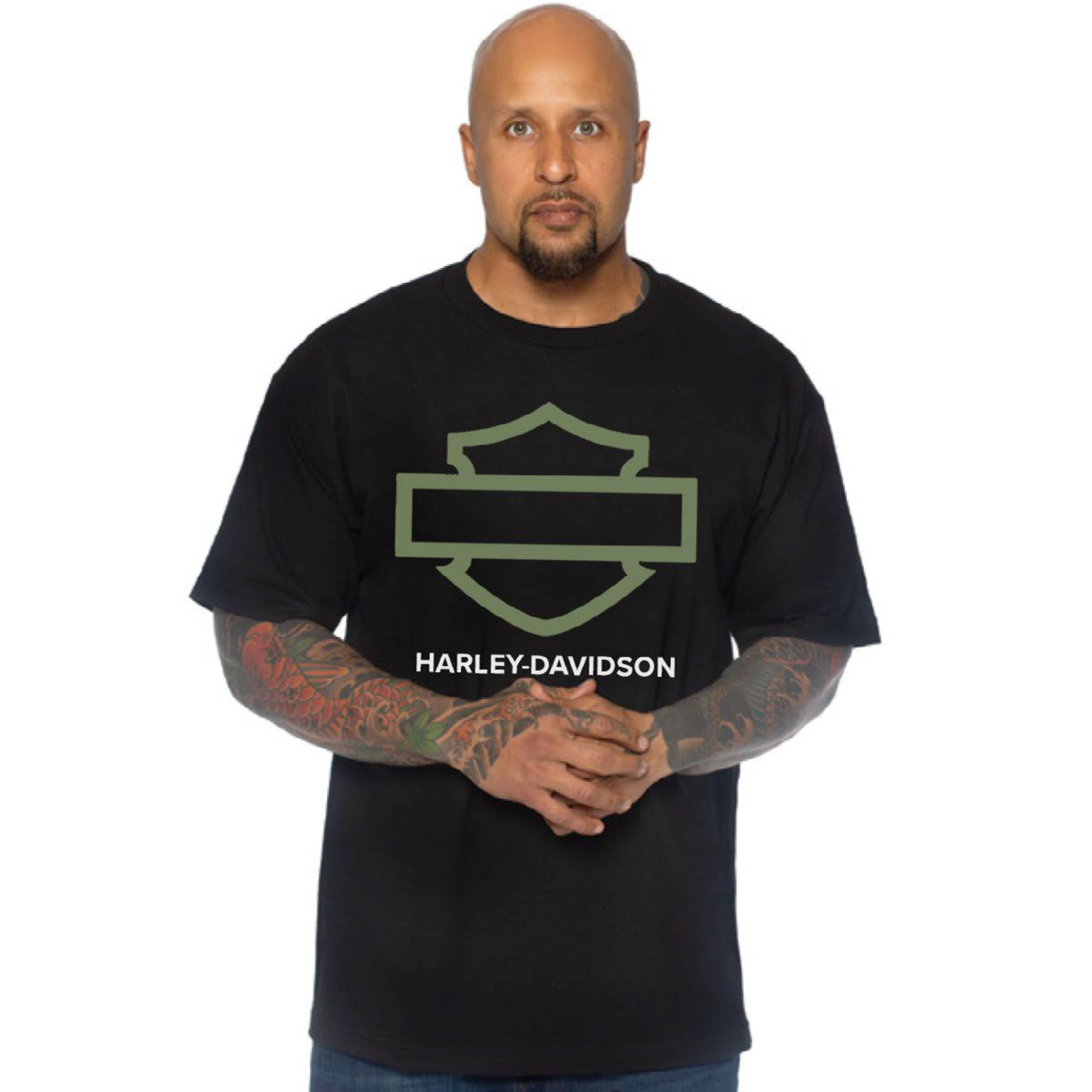 Gasoline Alley Harley-Davidson® Dealer Tee - Green Bar & Shield