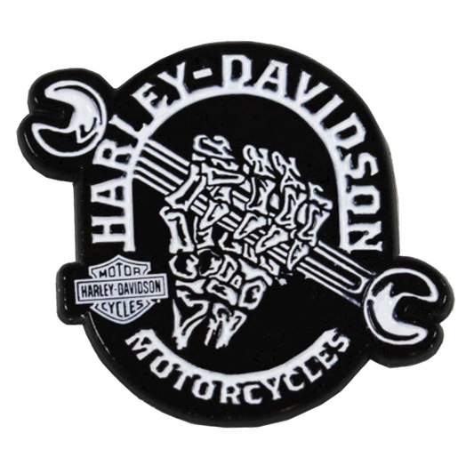 Harley-Davidson® 1.25 inch. Spooky Fingers Metal Pin - Gloss Black Finish