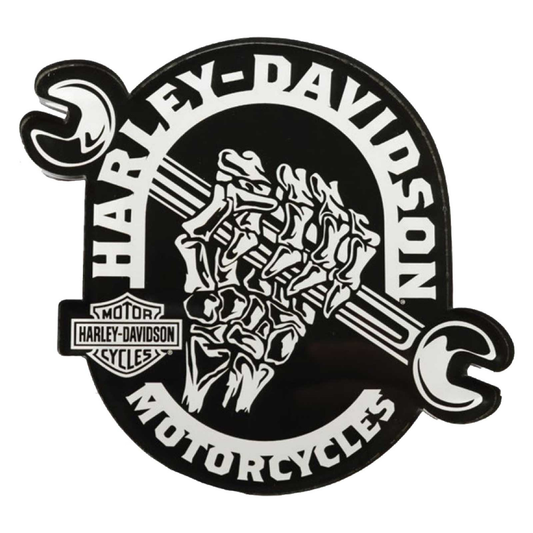 Harley-Davidson® Cut-Out Spooky Fingers Hard Acrylic Magnet - 4 inch - Black