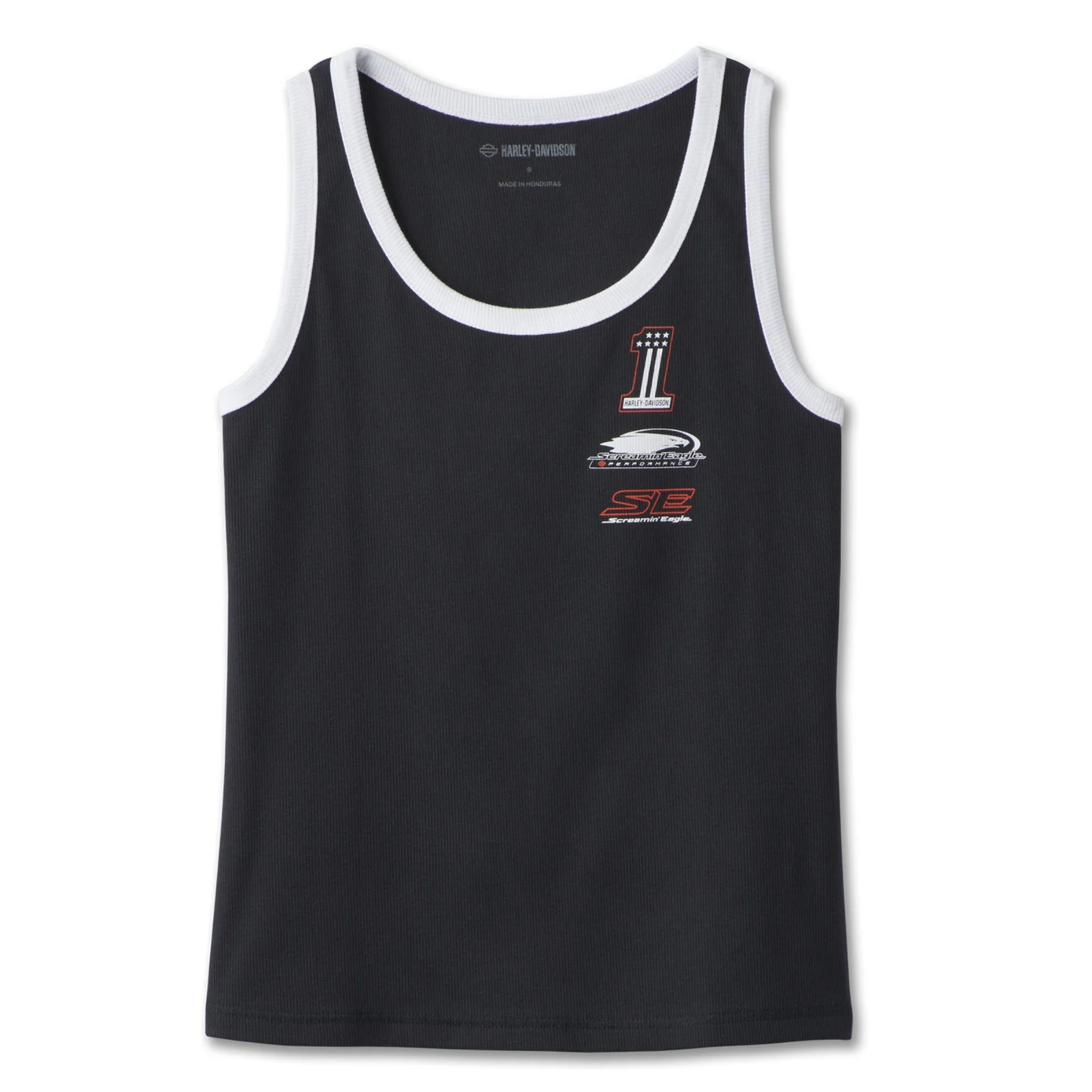 Harley-Davidson® Women's Screamin' Eagle Logo Sleeveless Tank - Black/White
