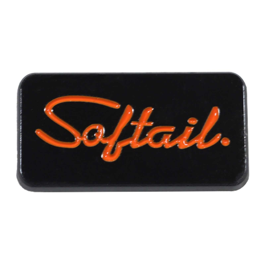 Harley-Davidson® 1 in. Softail Bike Model Metal Pin - Black & Orange Finish